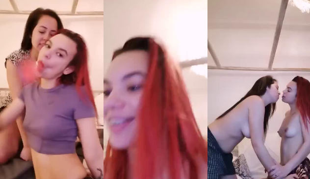 ricas amigas lesbianas se encueran frente a la camara