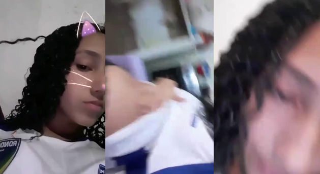 poniendose juguetona con la camara cuando sus padres no estan