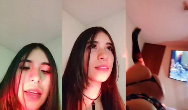 hermosa jovencita se pone sexy y enseña una tanga de infarto que se le ve fenomenal