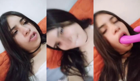 jovencita cachonda se quita los calzones y se mete un pequeño vibrador
