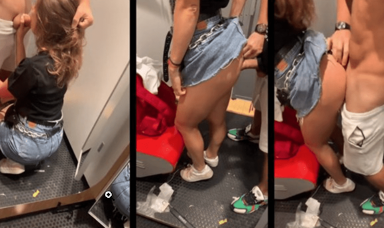 Cogiendo a chica rica en probadores de tienda de moda