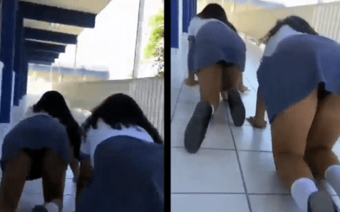 Colegialas salvajes filmadas en la escuela