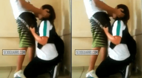 Carlita de prepa de CDMX grabada mamando en sal贸n