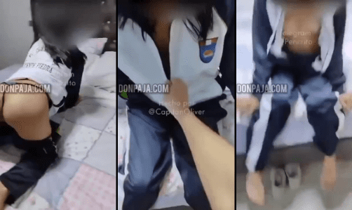Convence a chavita estudiantil de lucir tanga y ponerse en cuatro