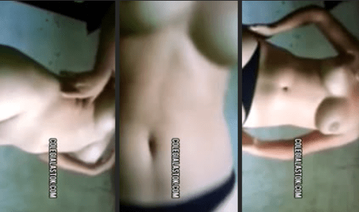 Jovencita caliente se desnuda bailando sensual para sus amigos
