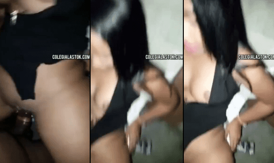 Jovencita dominicana bien rica recibe duro en el baño de su novio vergudo y gime sin parar