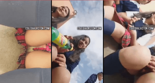 Amigas colegiales grabadas bajo sus faldas calientes
