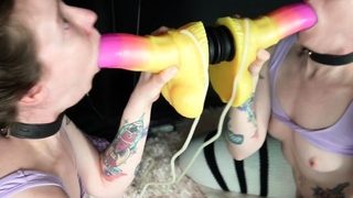 Katie amateur brunette girl toying pussy with a vibrator