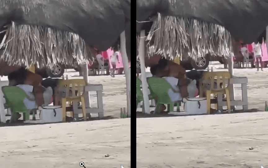 graban a parejita de novios borrachos cogiendo en la playa
