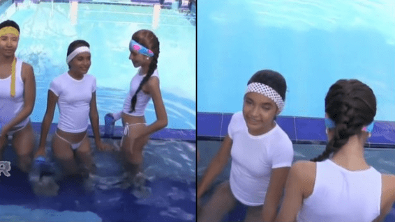 pool party con morritas en tanga